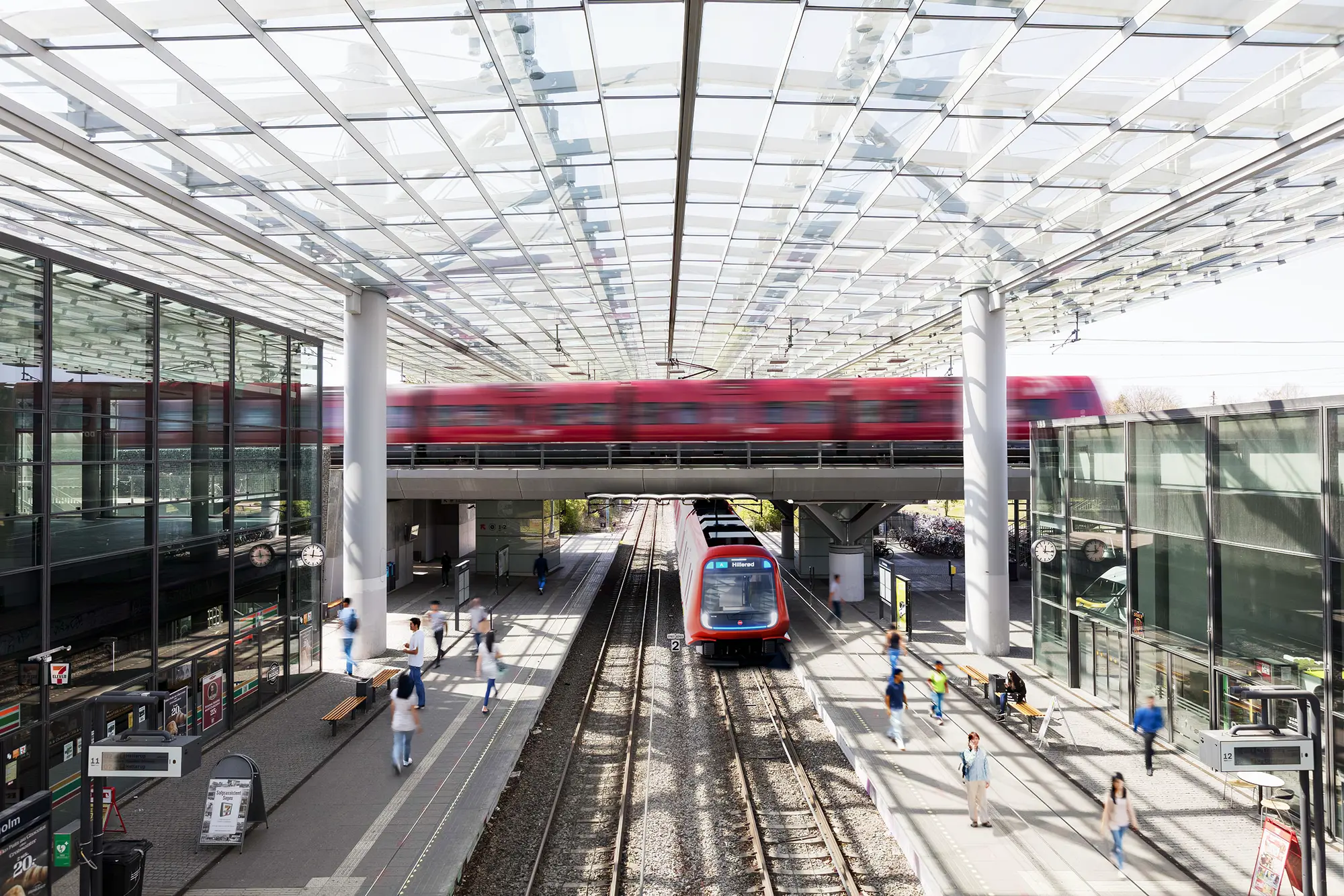 Fremtidens S-tog, Flintholm station © Siemens/Stadler Fremtidens S-tog, Flintholm station © Siemens/Stadler