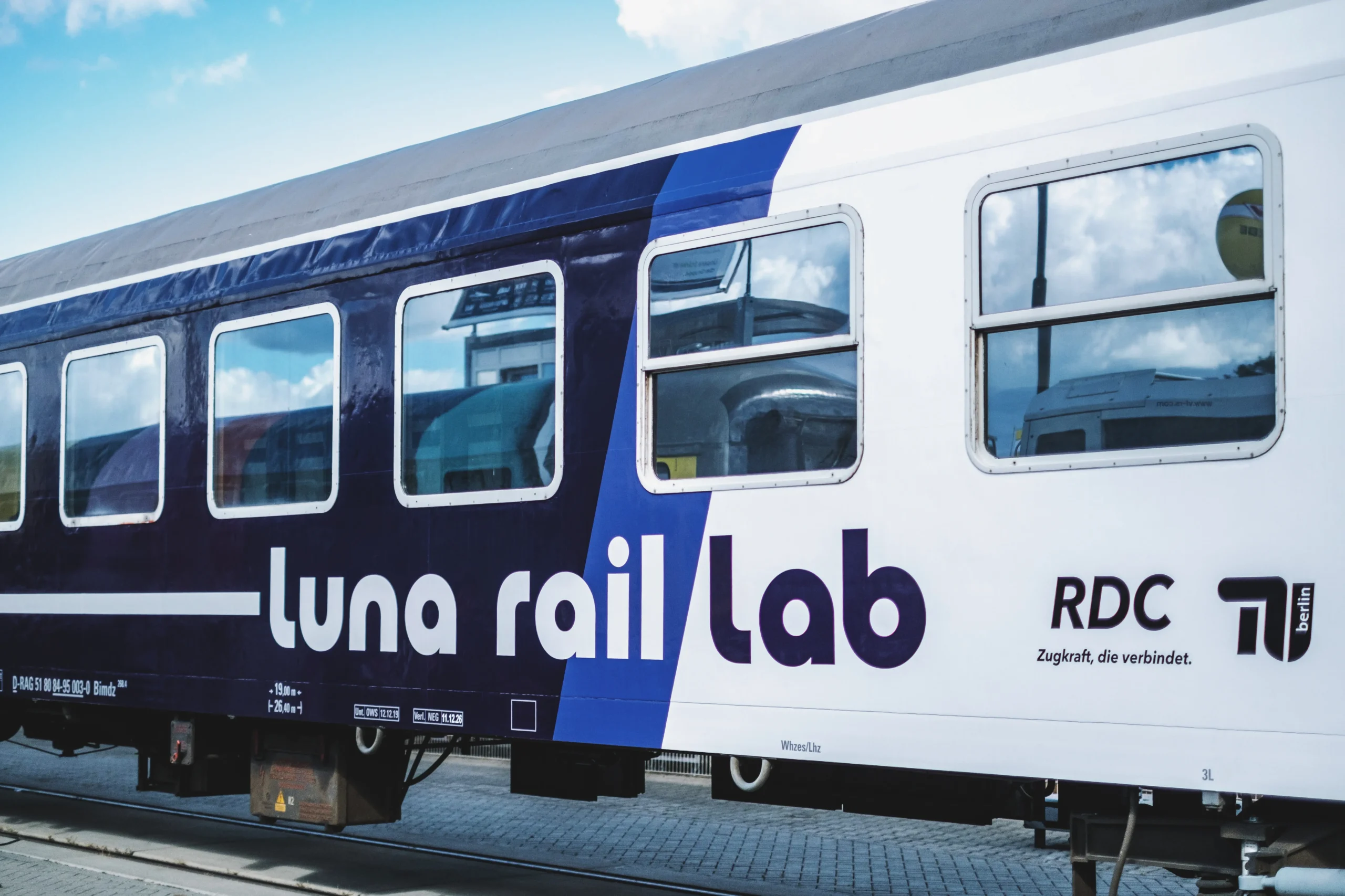 Luna Rail Lab-vognen på InnoTrans 2026 © Konstantin Planinski Luna Rail Lab-vognen på InnoTrans 2026 © Konstantin Planinski
